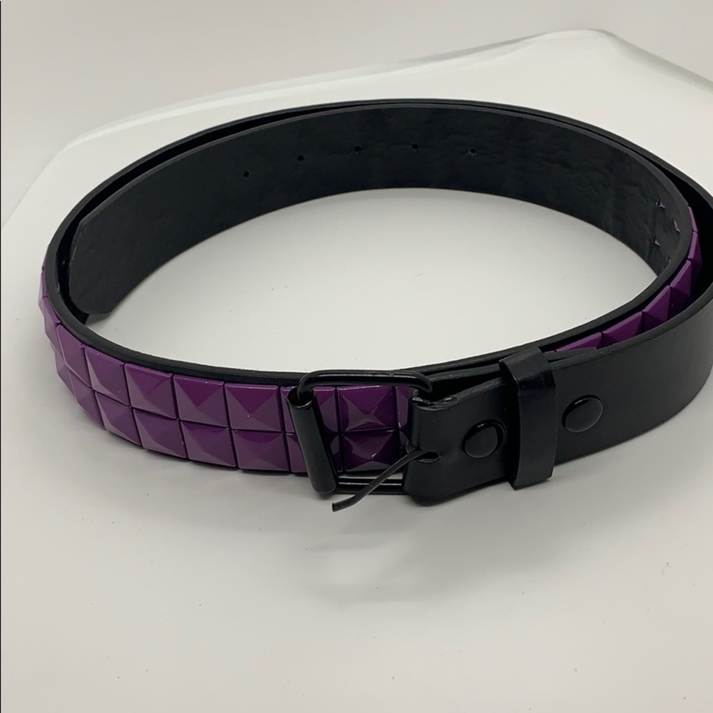 New  Unisex Goth Emo purple Pyramid Studded belt / festival gear